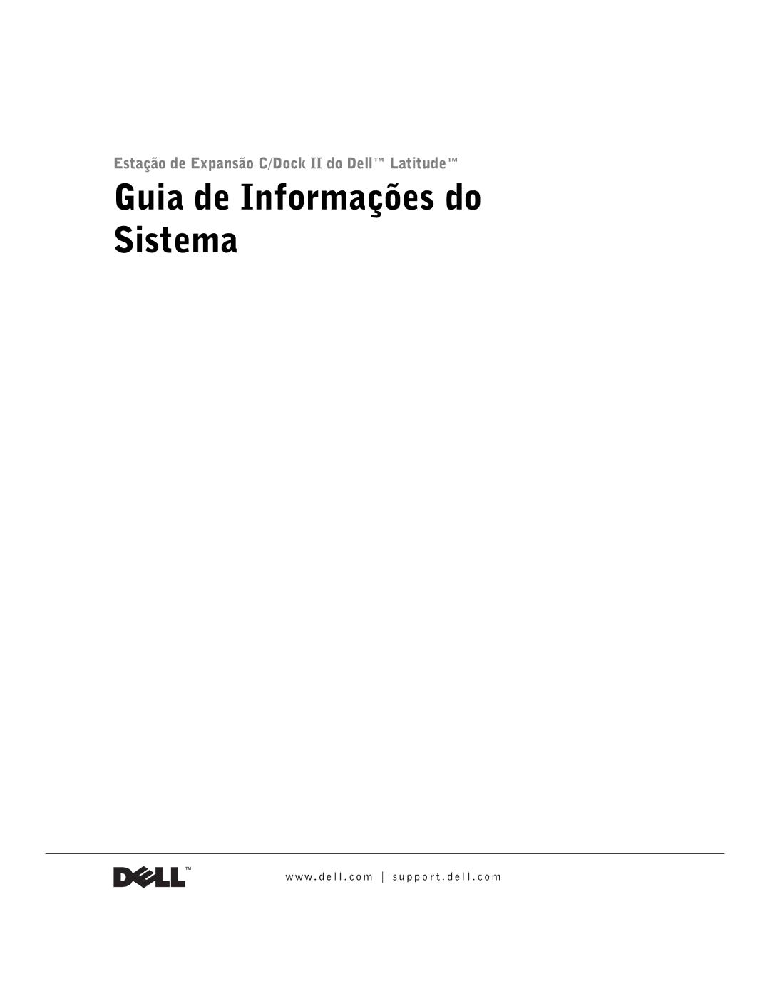 Dell PDX manual Guia de Informações do Sistema 