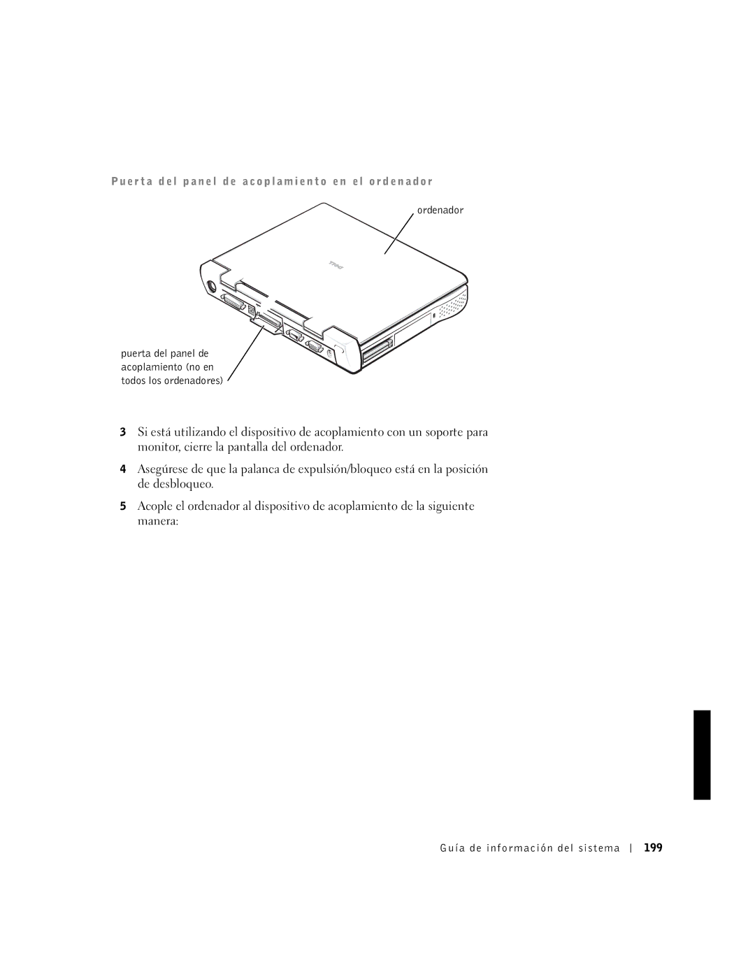 Dell PDX manual Guía de información del sistema 199 