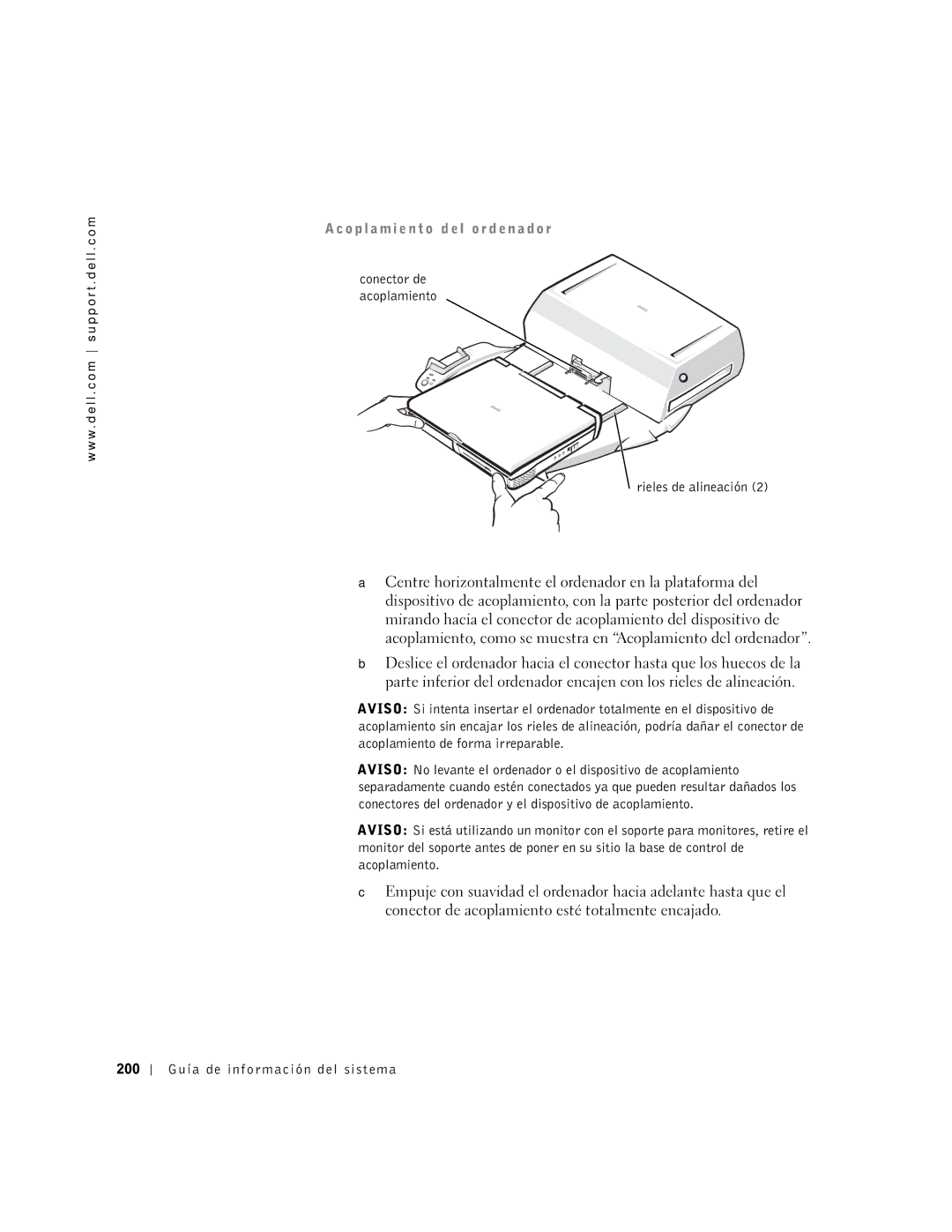 Dell PDX manual O p l a m i e n t o d e l o r d e n a d o r 