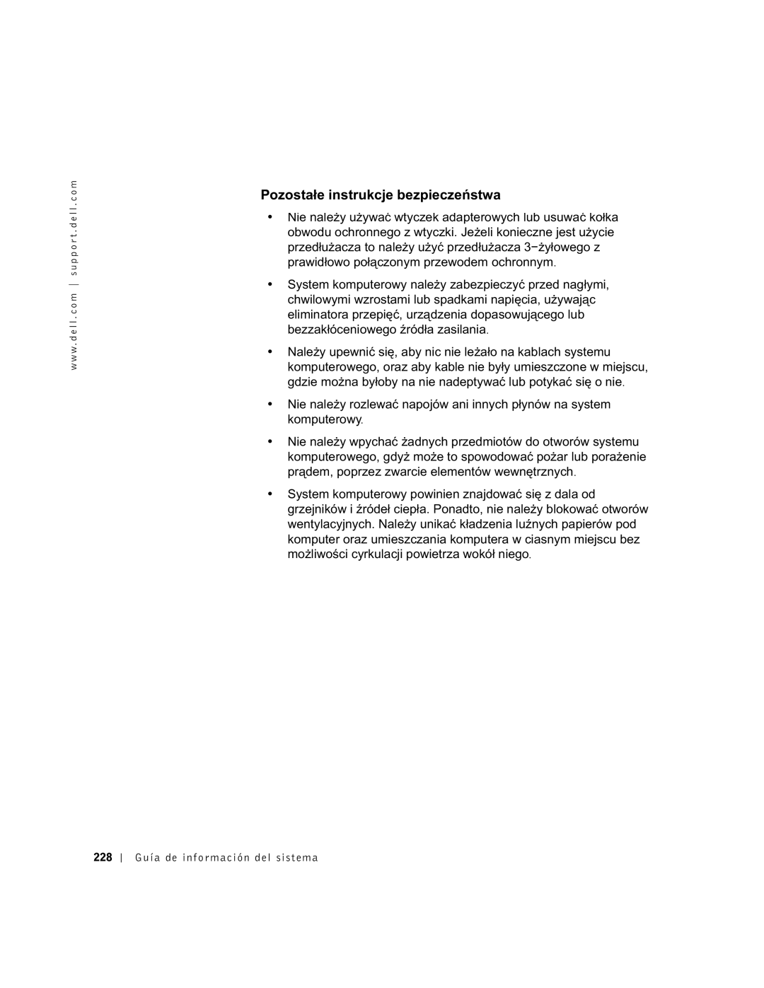 Dell PDX manual 228 Guía de información del sistema 