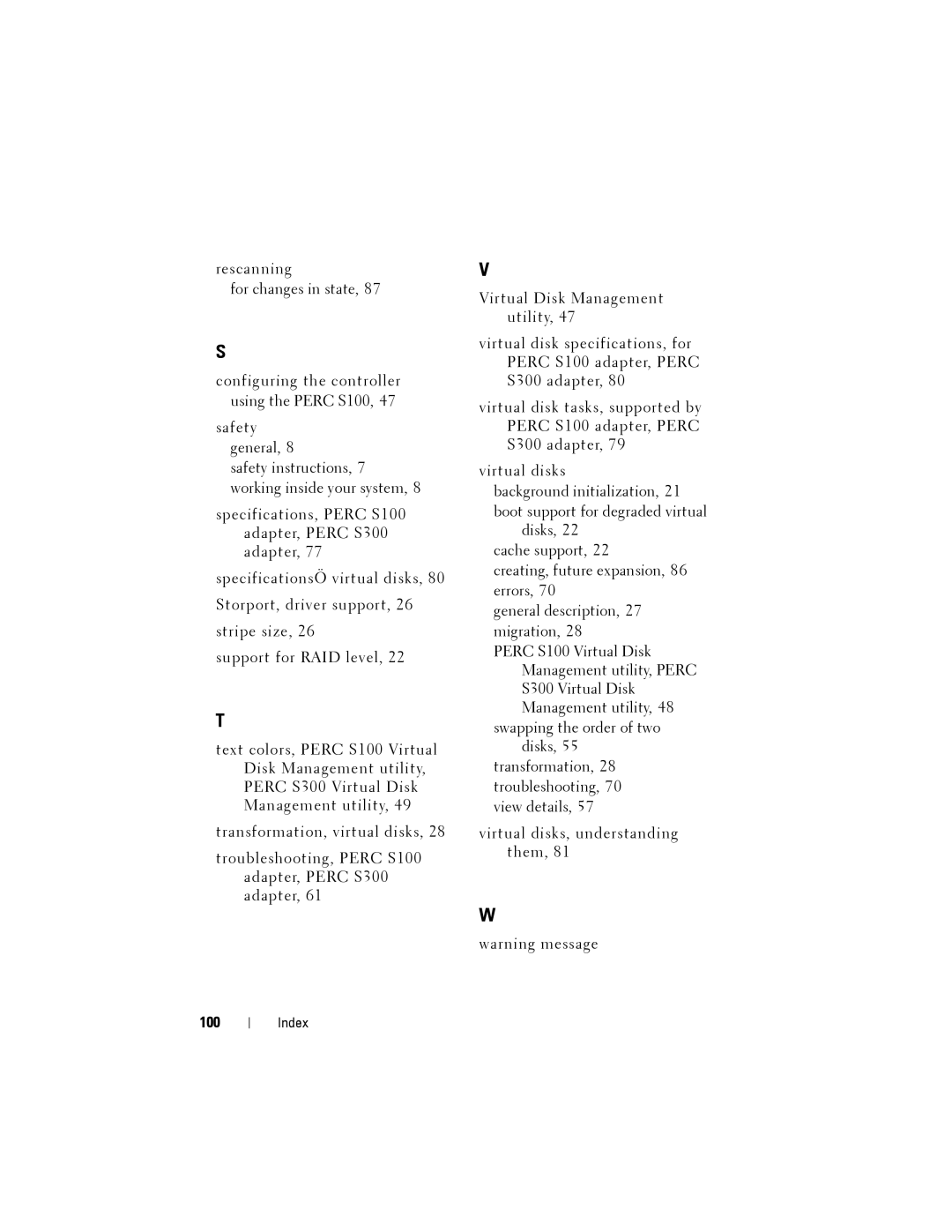 Dell (PERC) S100, PERC S300 manual 