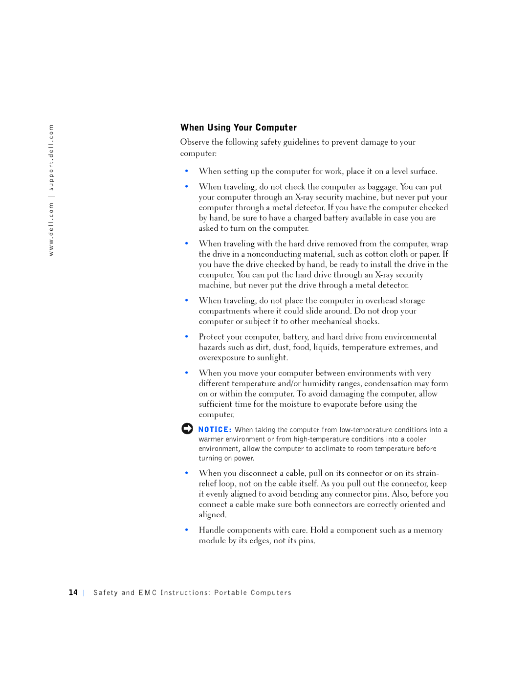 Dell PP01L manual When Using Your Computer 