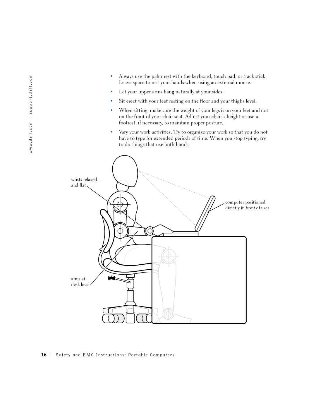 Dell PP01L manual Safety and EMC Instr uc tions Port able Computer s 