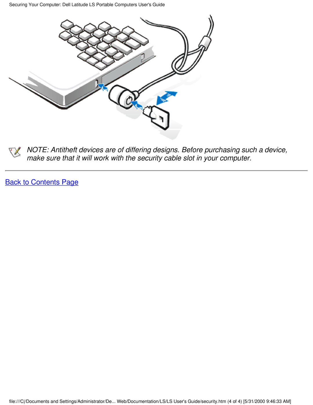 Dell PP01S technical specifications Back to Contents 