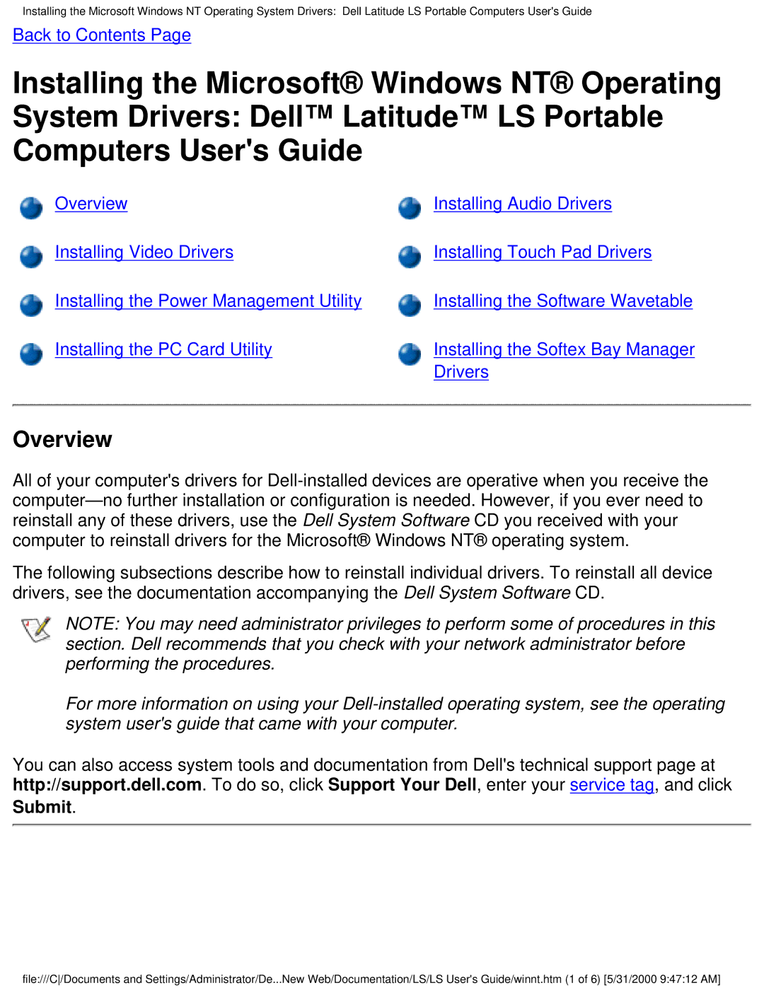 Dell PP01S technical specifications Installing the PC Card Utility 