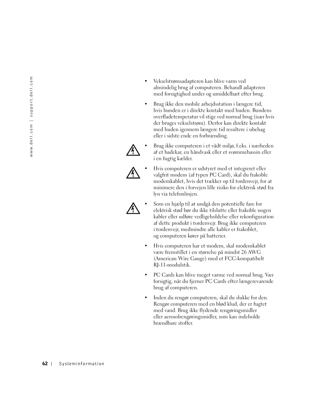 Dell PP01X manual Systeminformation 