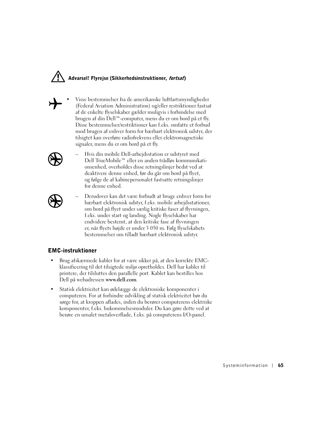 Dell PP01X manual EMC-instruktioner 