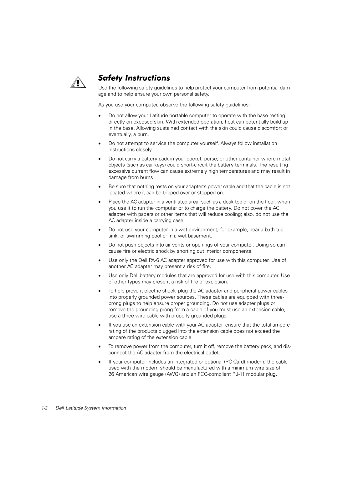 Dell PP01X manual Dell Latitude System Information 