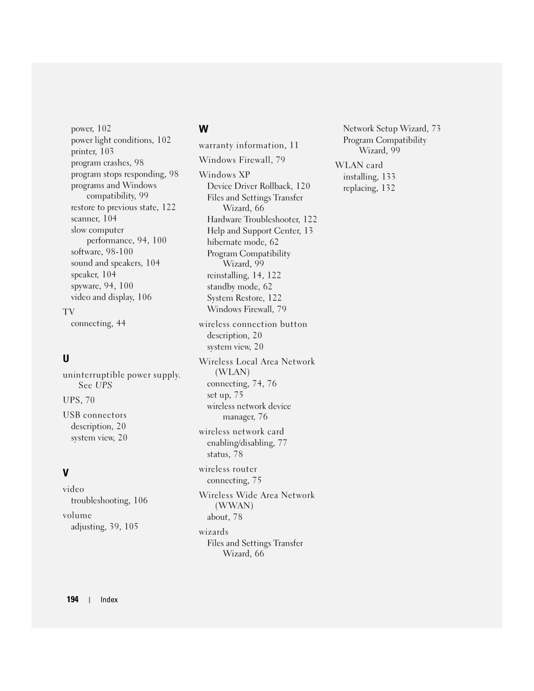 Dell PP03X, M2010 owner manual 194 