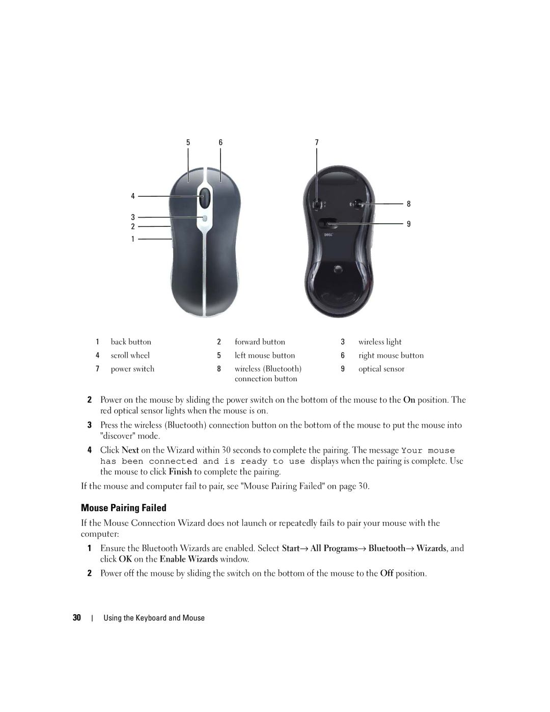 Dell PP03X, M2010 owner manual Mouse Pairing Failed 