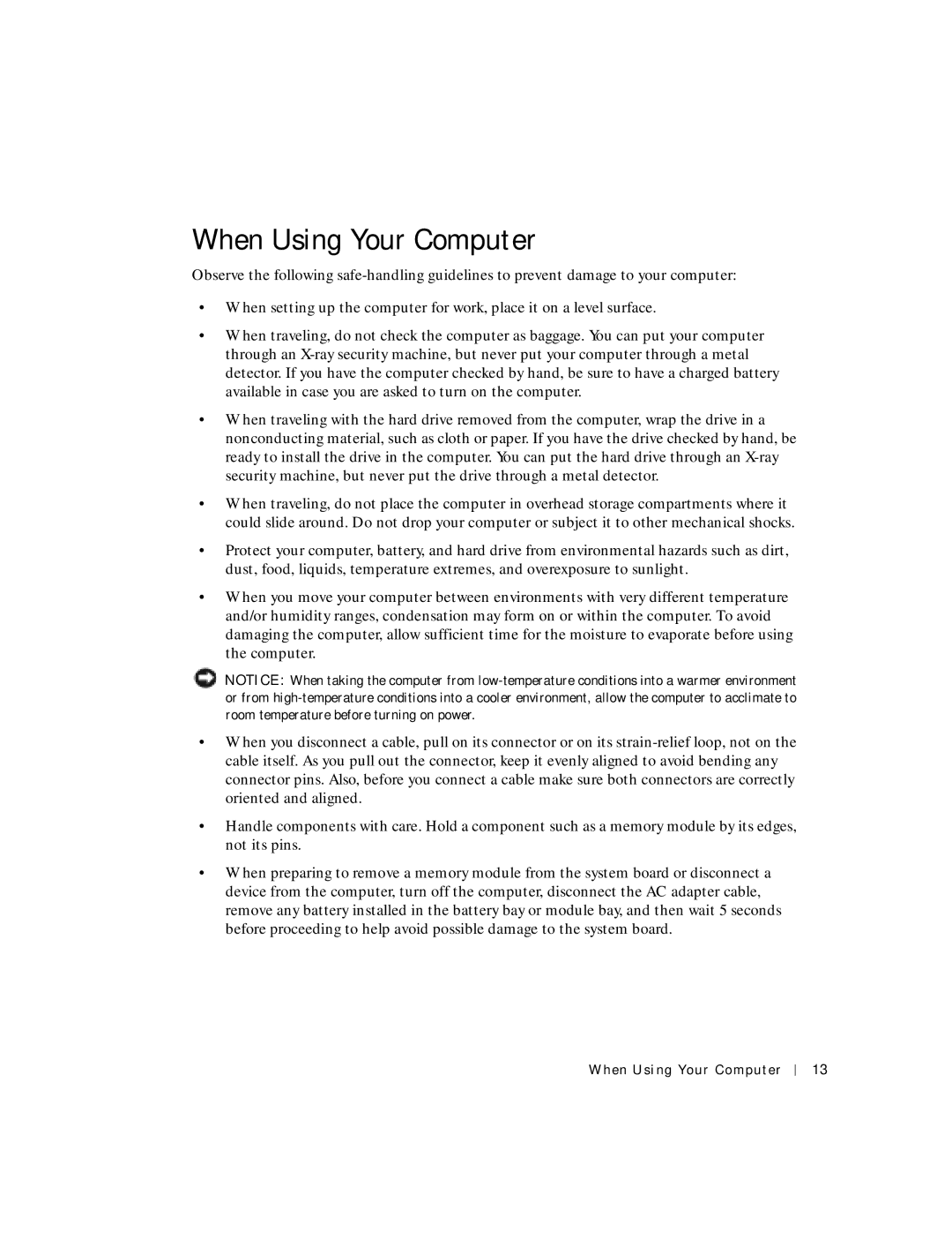 Dell PP04S owner manual When Using Your Computer 