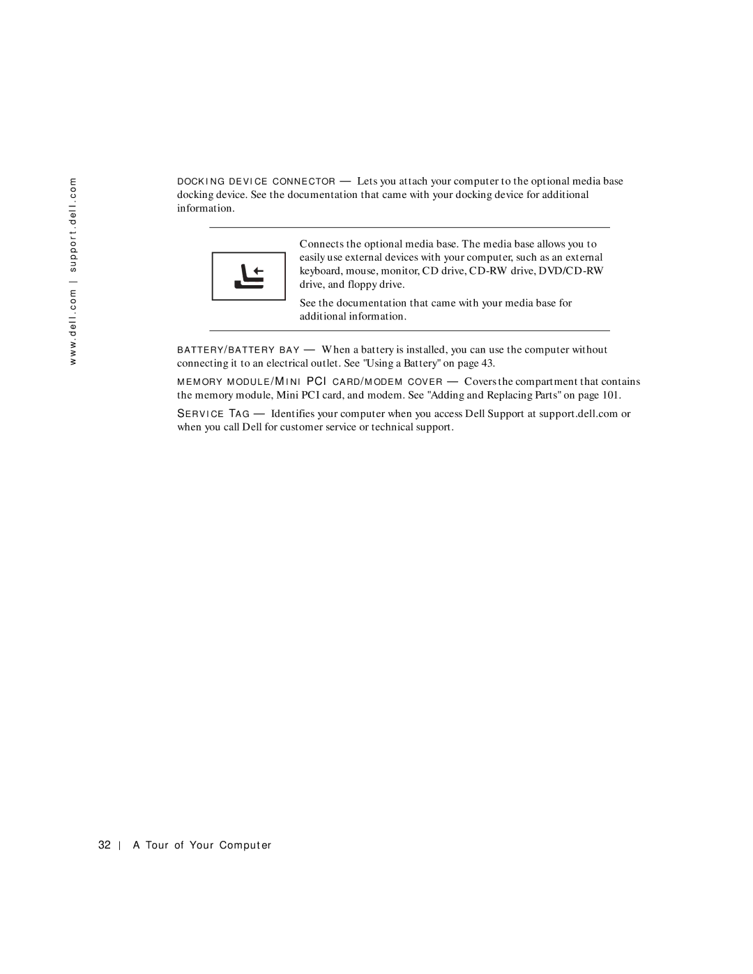 Dell PP04S owner manual Tour of Your Computer 