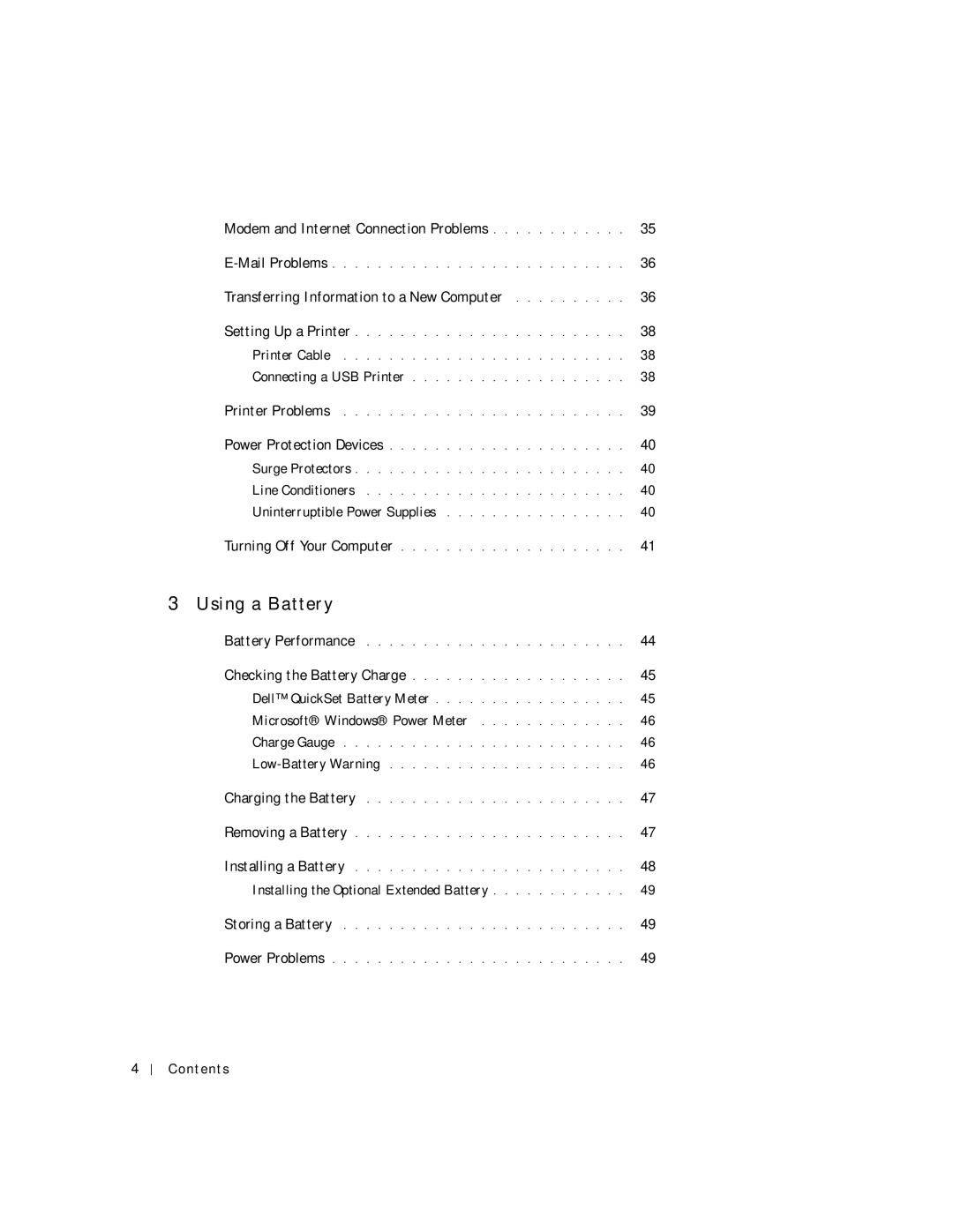 Dell PP04S owner manual Modem and Internet Connection Problems, Transferring Information to a New Computer 