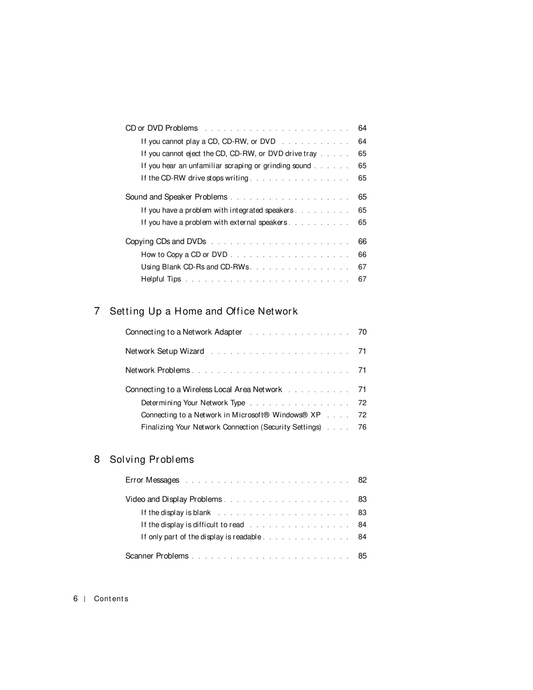 Dell PP04S owner manual Connecting to a Network Adapter, Connecting to a Wireless Local Area Network 