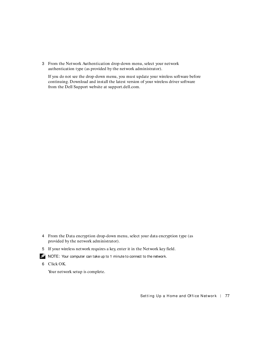 Dell PP04S owner manual Setting Up a Home and Office Network 