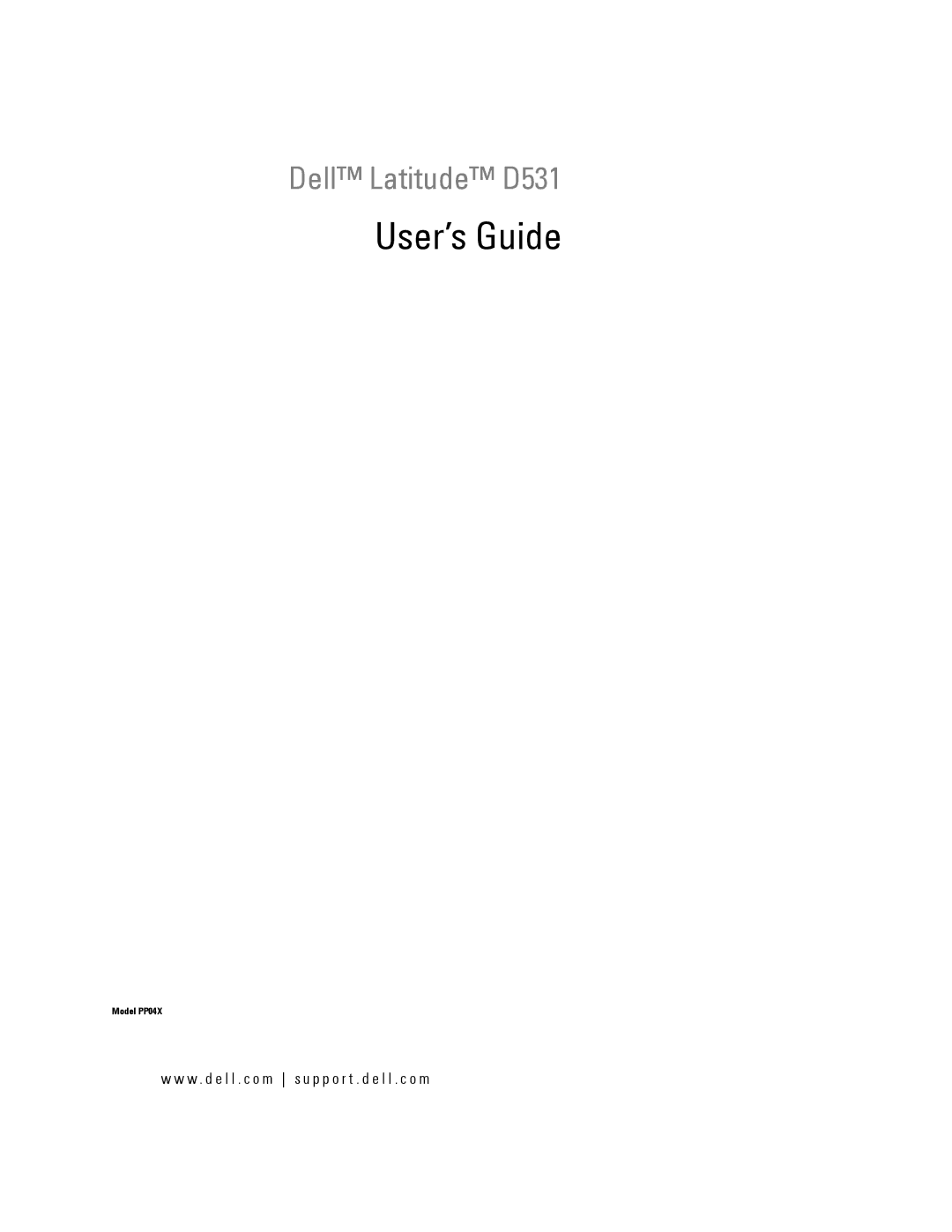 Dell PP04X manual User’s Guide 