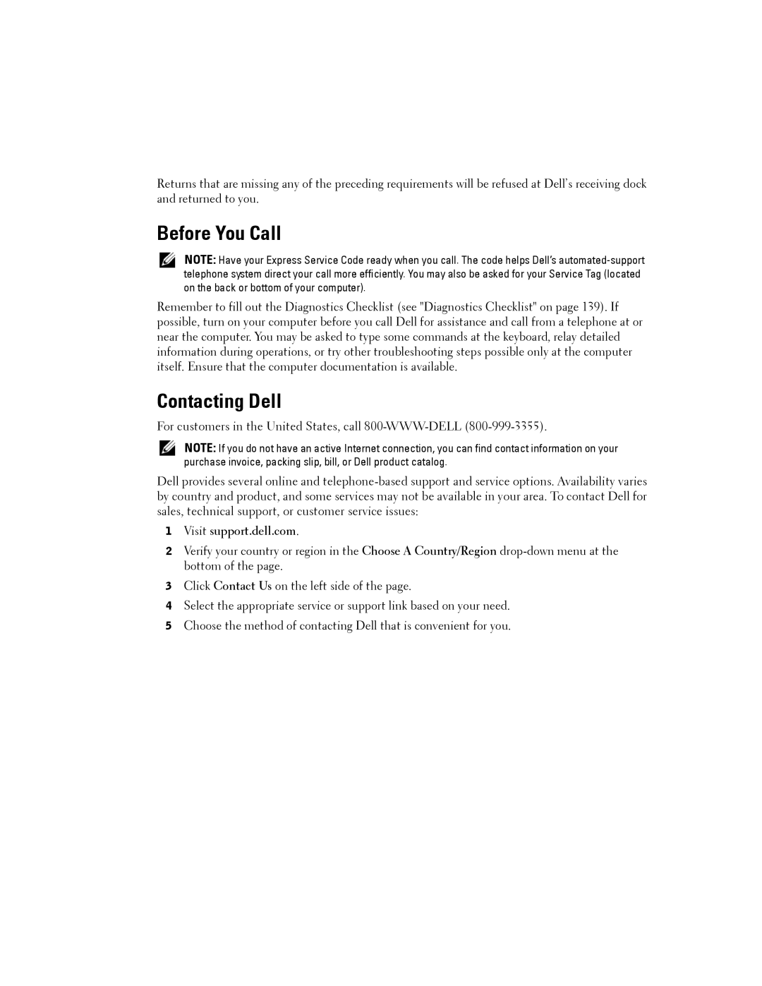 Dell PP04X manual Before You Call, Contacting Dell, Visit support.dell.com 