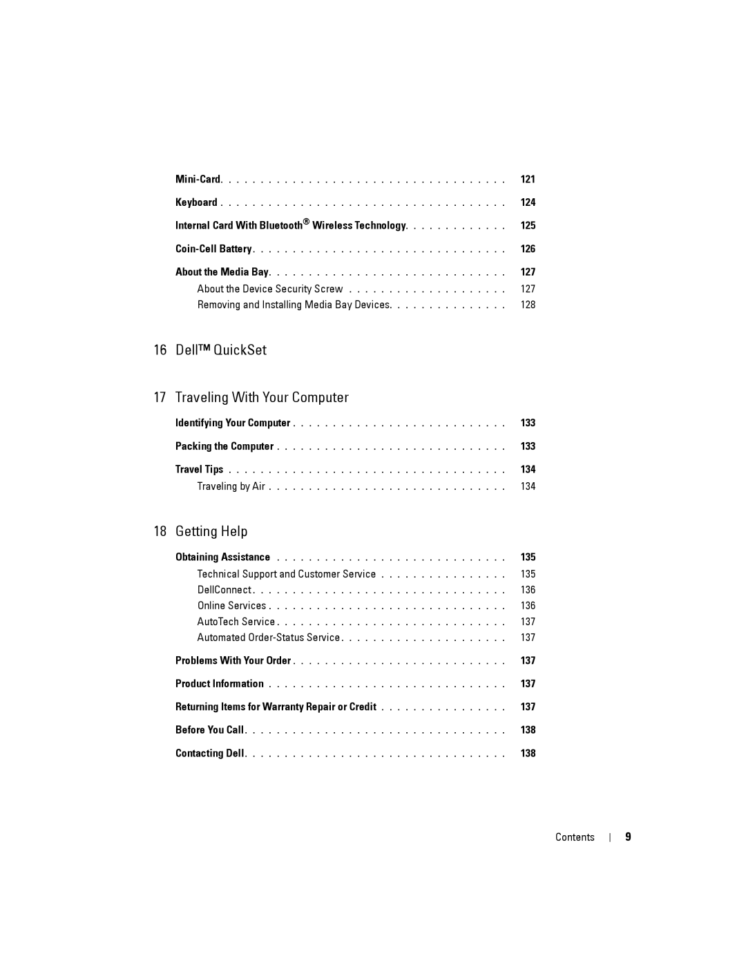 Dell PP04X manual Dell QuickSet Traveling With Your Computer 