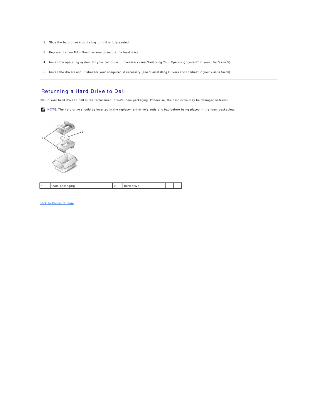 Dell PP04X manual Returning a Hard Drive to Dell 