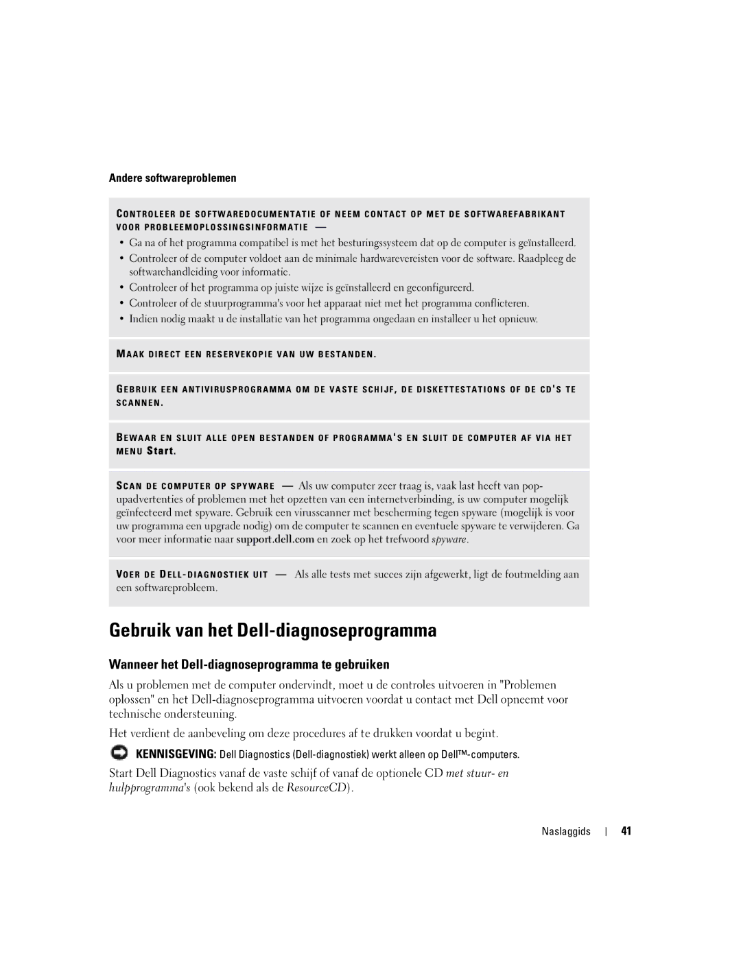 Dell PP05S manual Gebruik van het Dell-diagnoseprogramma, Wanneer het Dell-diagnoseprogramma te gebruiken 