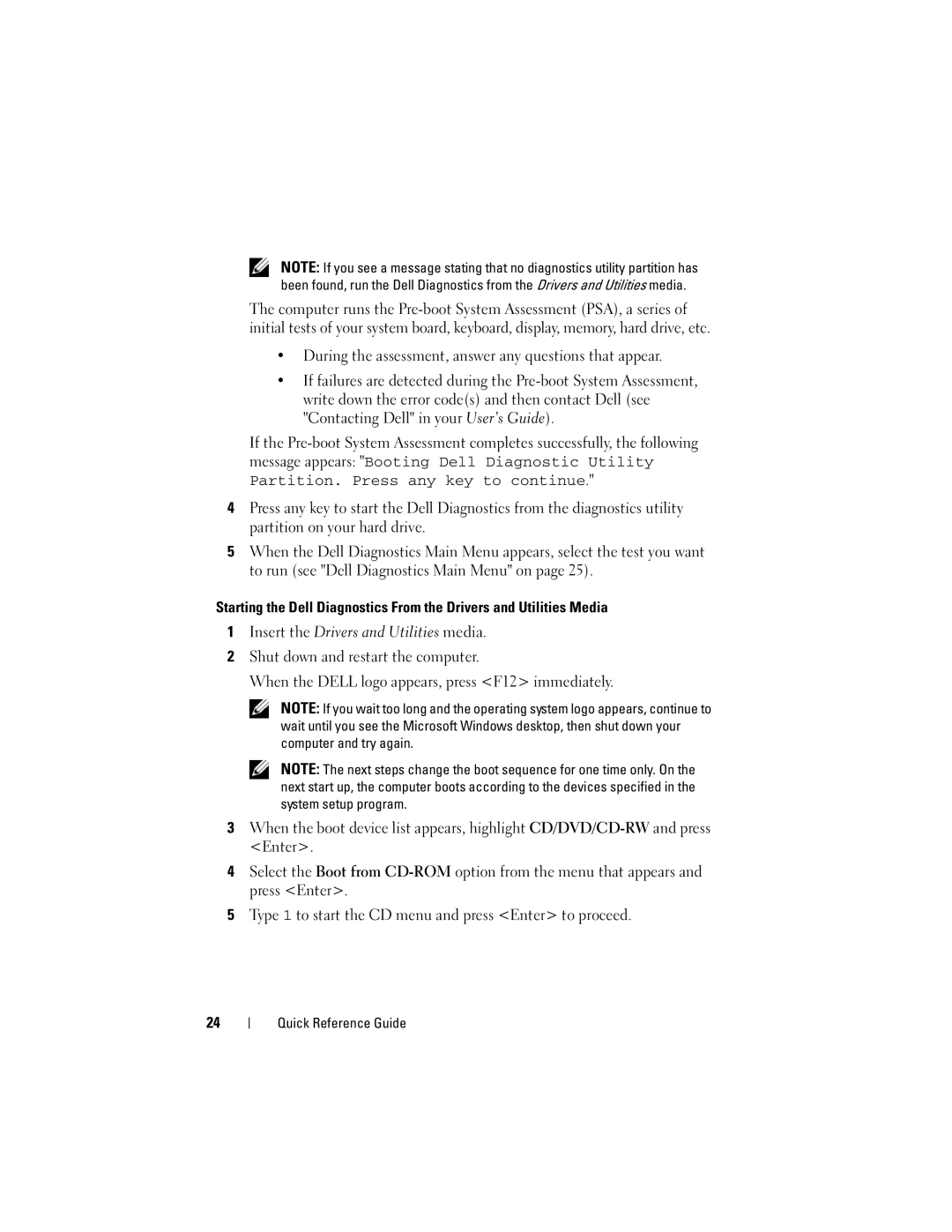 Dell PP05XA manual Quick Reference Guide 