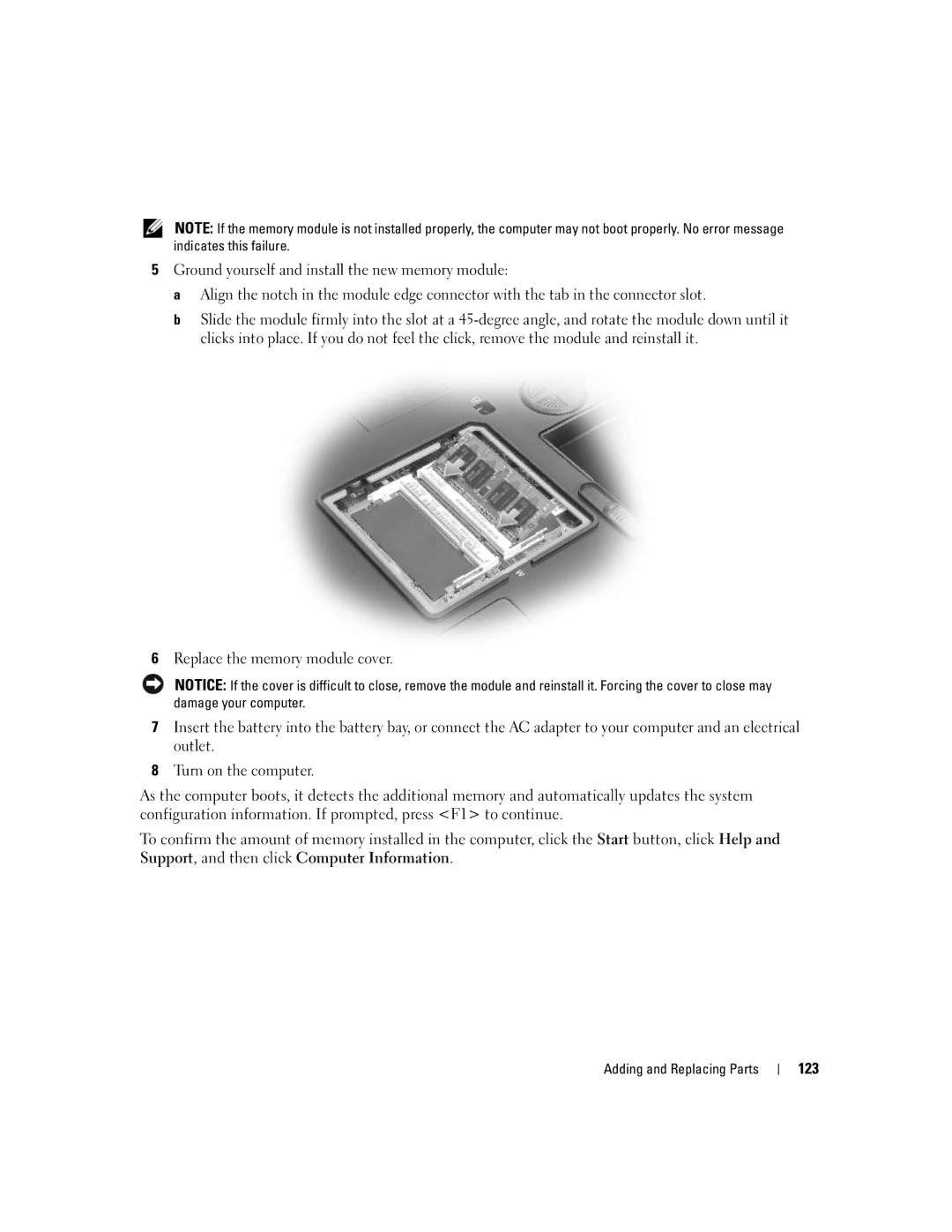 Dell M1710, PP05XB owner manual 123 