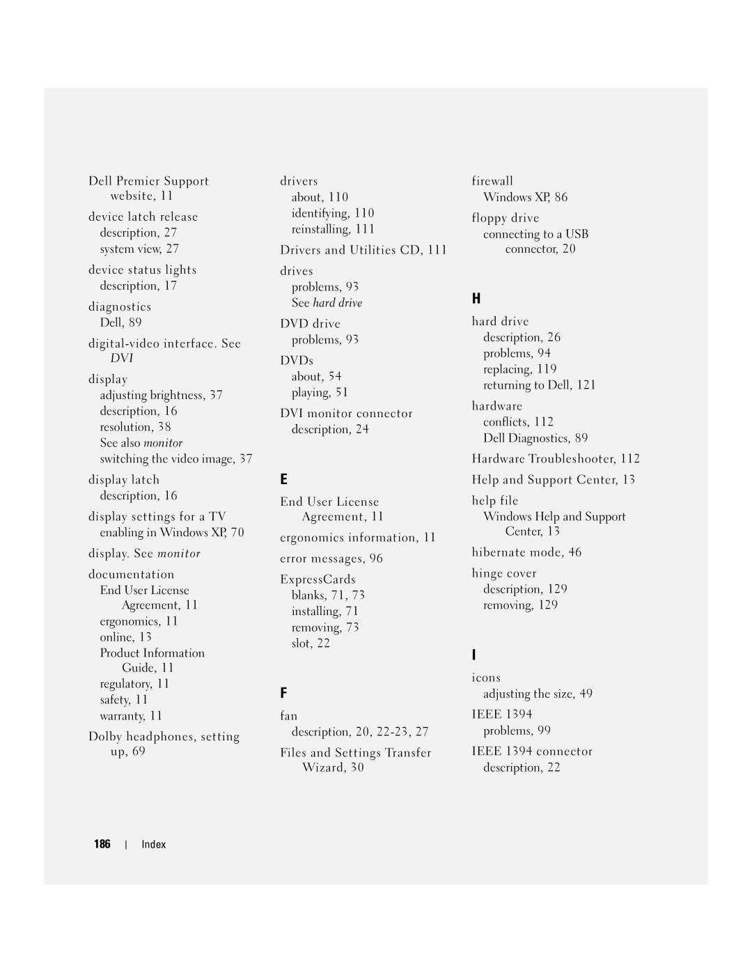 Dell PP05XB, M1710 owner manual Display settings for a TV enabling in Windows XP, Floppy drive connecting to a USB 