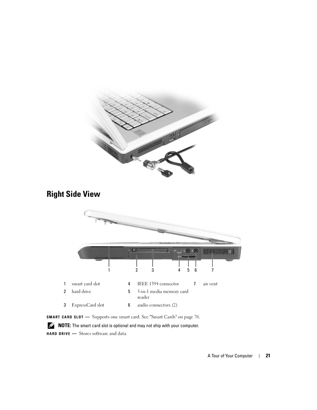 Dell M1710, PP05XB owner manual Right Side View 