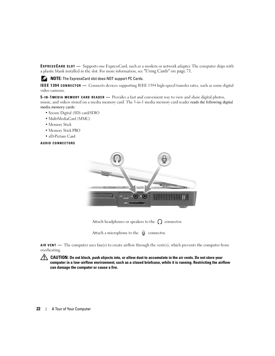 Dell PP05XB, M1710 owner manual D I O C O N N E C T O R S 