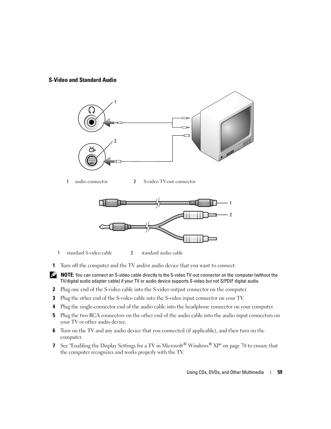 Dell M1710, PP05XB owner manual Video and Standard Audio 