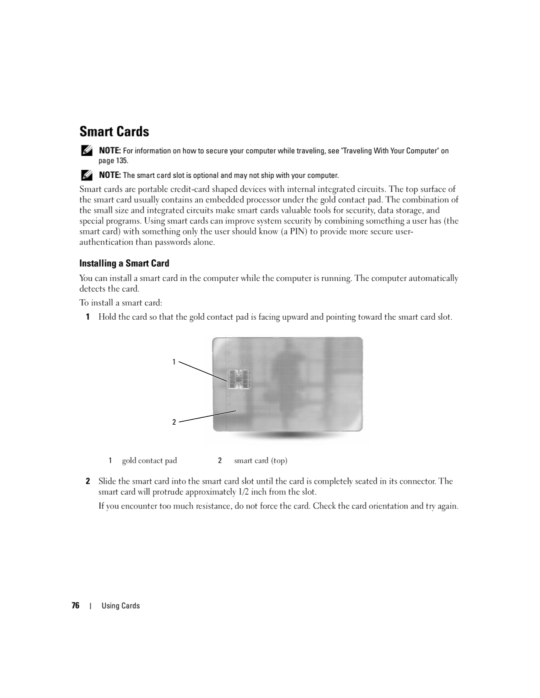 Dell PP05XB, M1710 owner manual Smart Cards, Installing a Smart Card 