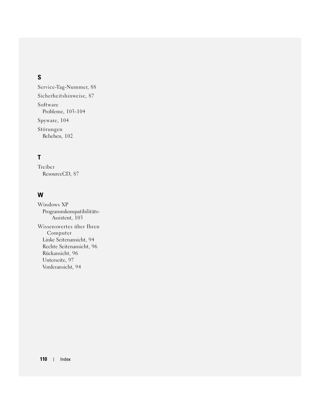 Dell PP06S manual Index 