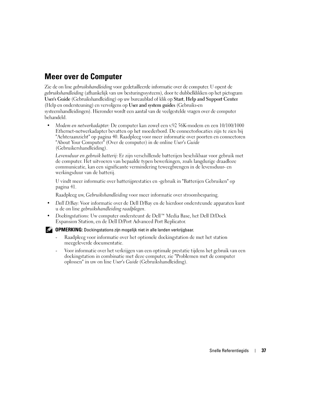 Dell PP06S manual Meer over de Computer 