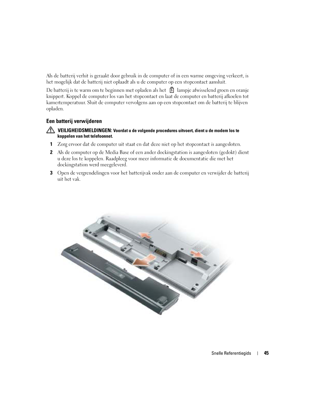 Dell PP06S manual Een batterij verwijderen 