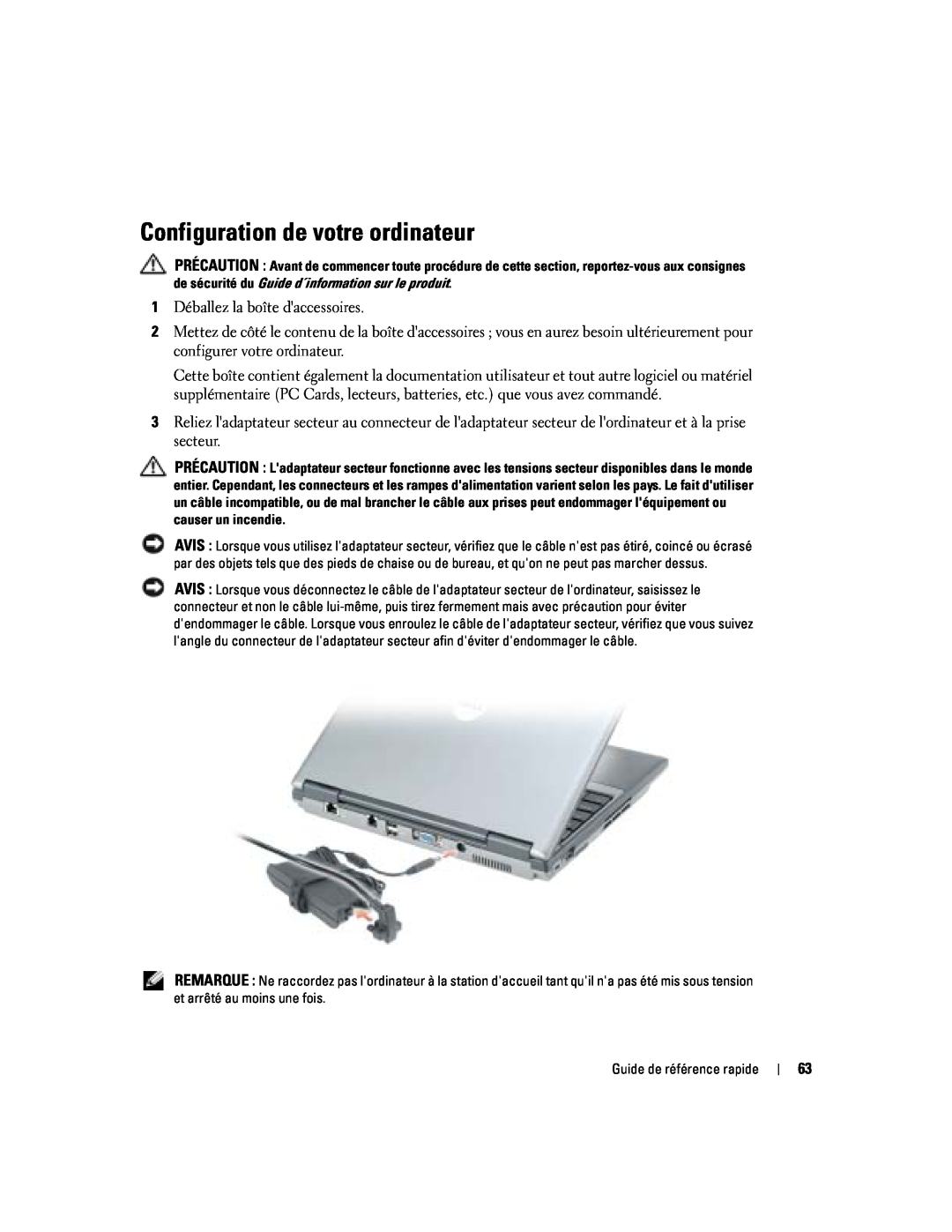 Dell PP06S manual Configuration de votre ordinateur 