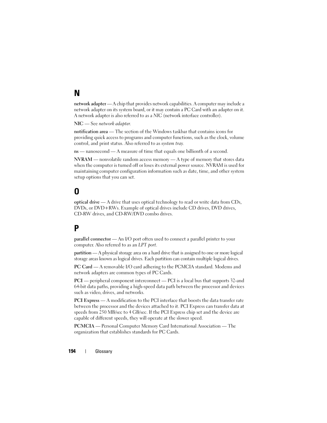 Dell PP06XA, TM373 owner manual 194 