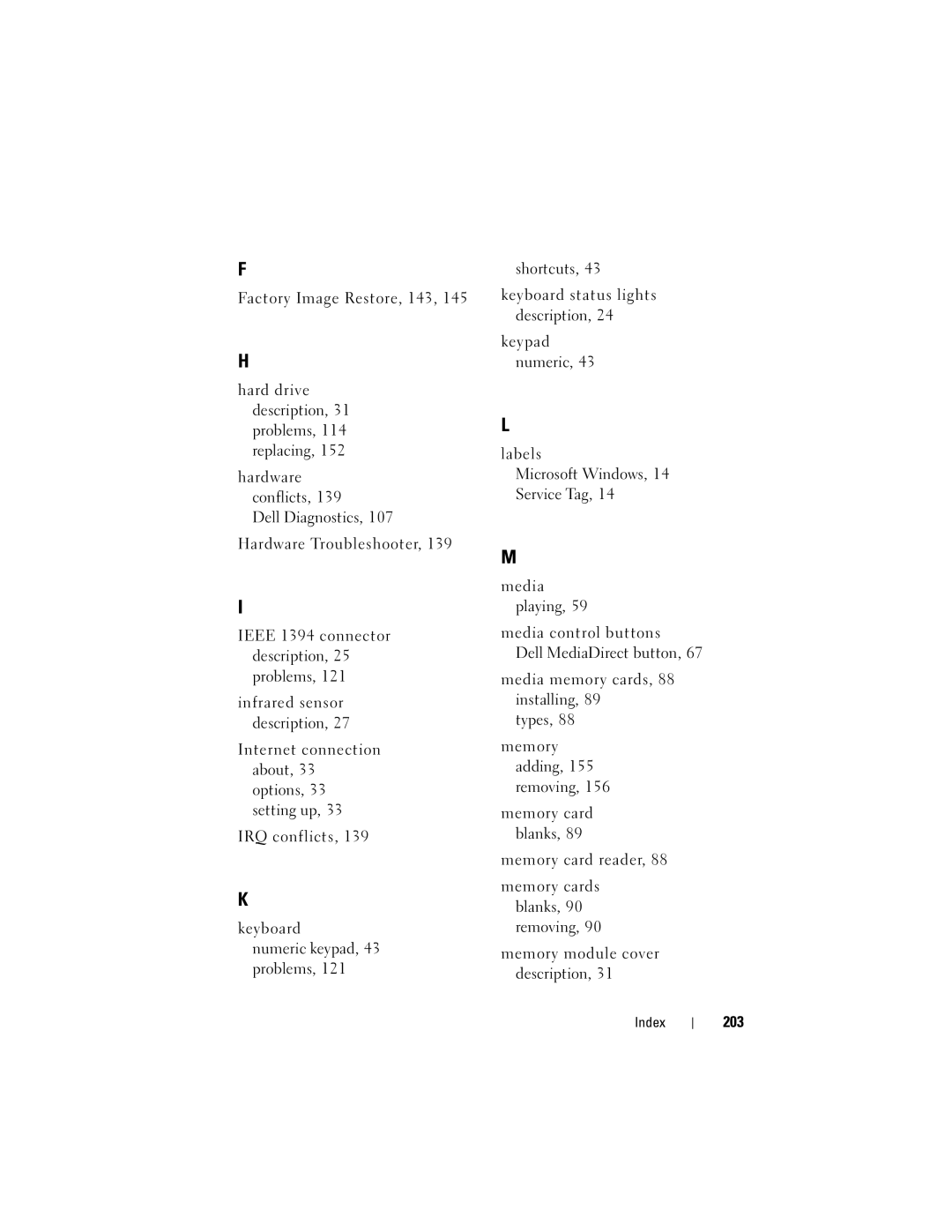 Dell TM373, PP06XA owner manual 203 