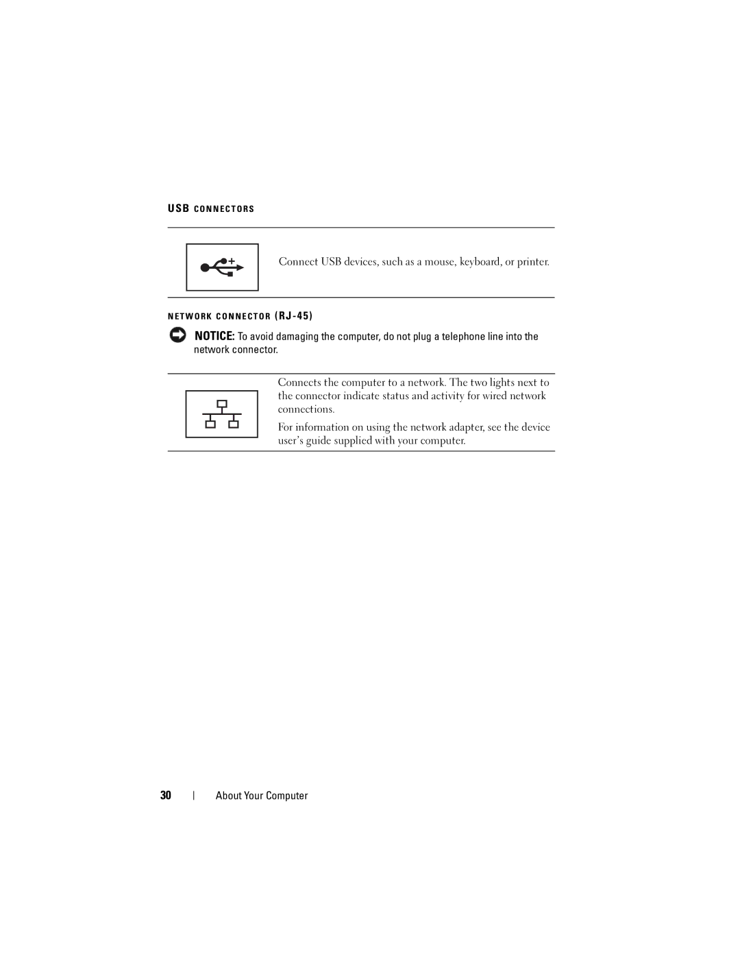 Dell PP06XA, TM373 owner manual Connect USB devices, such as a mouse, keyboard, or printer 