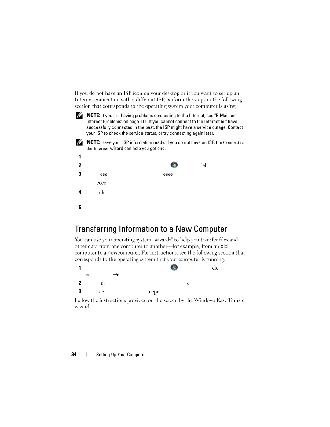 Dell PP06XA, TM373 owner manual Transferring Information to a New Computer 