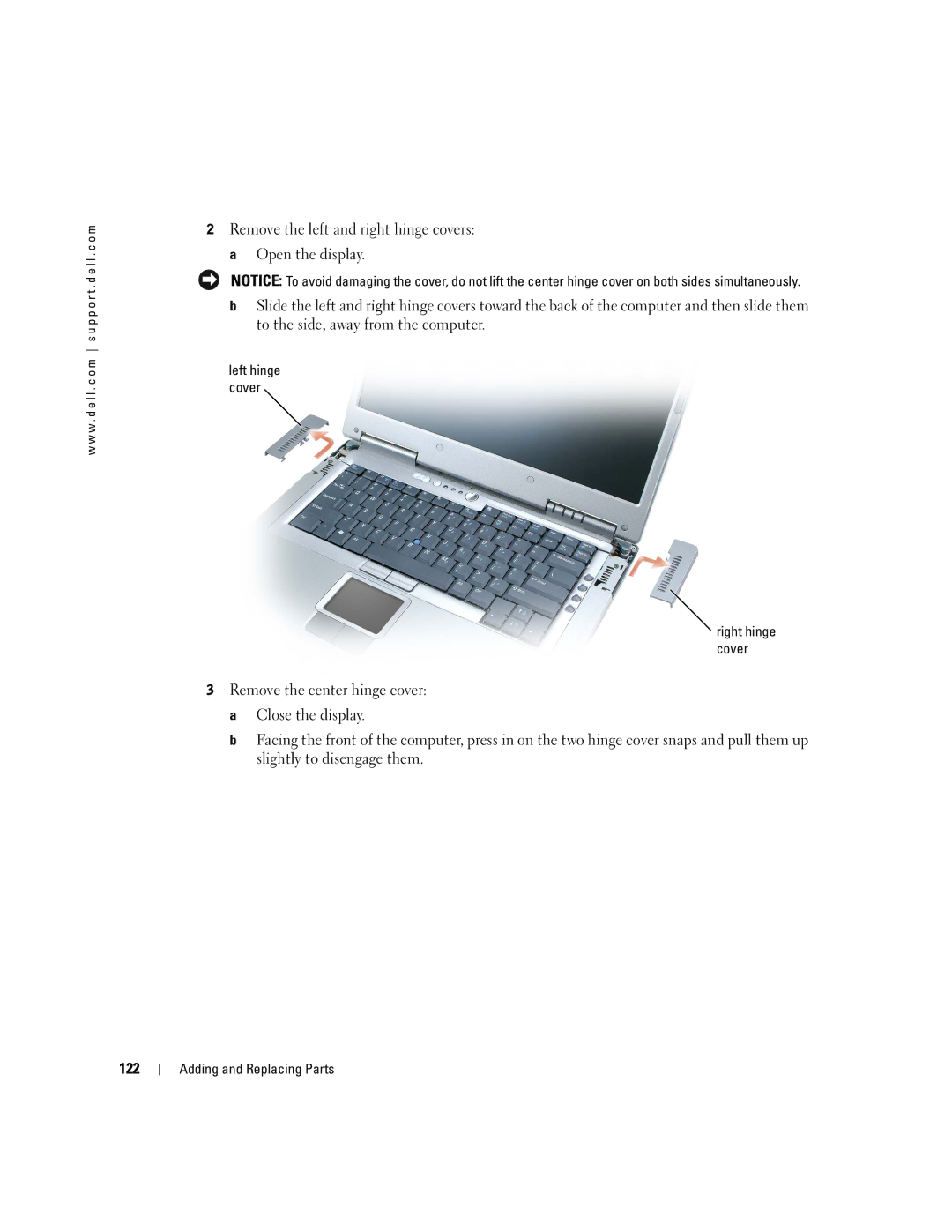 Dell PP09L owner manual Left hinge cover 