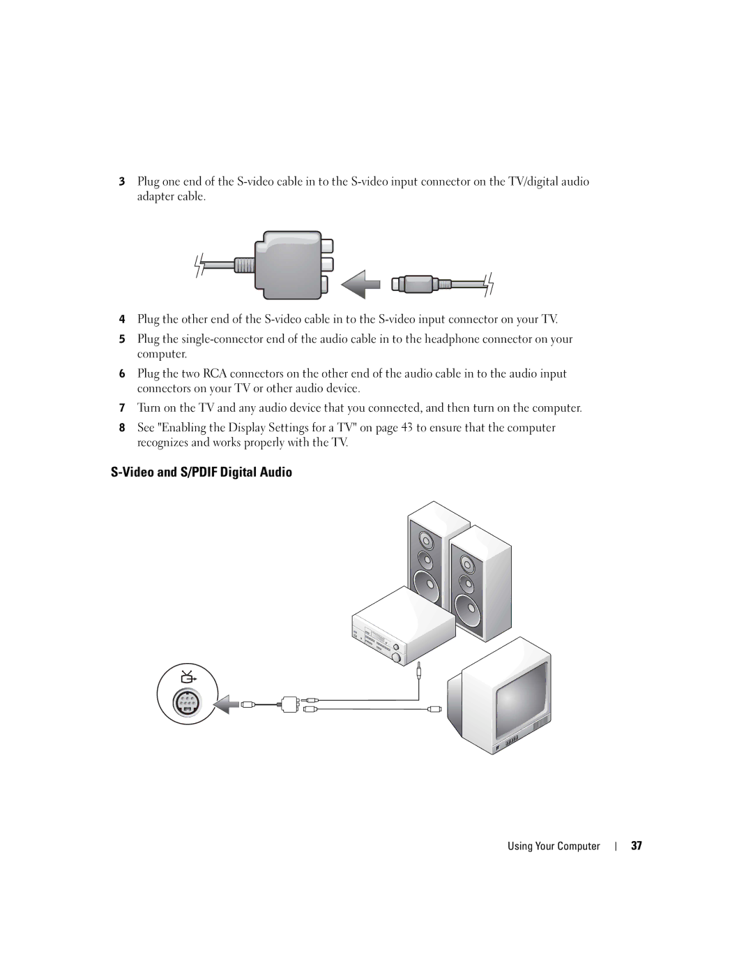 Dell PP09L owner manual Video and S/PDIF Digital Audio 