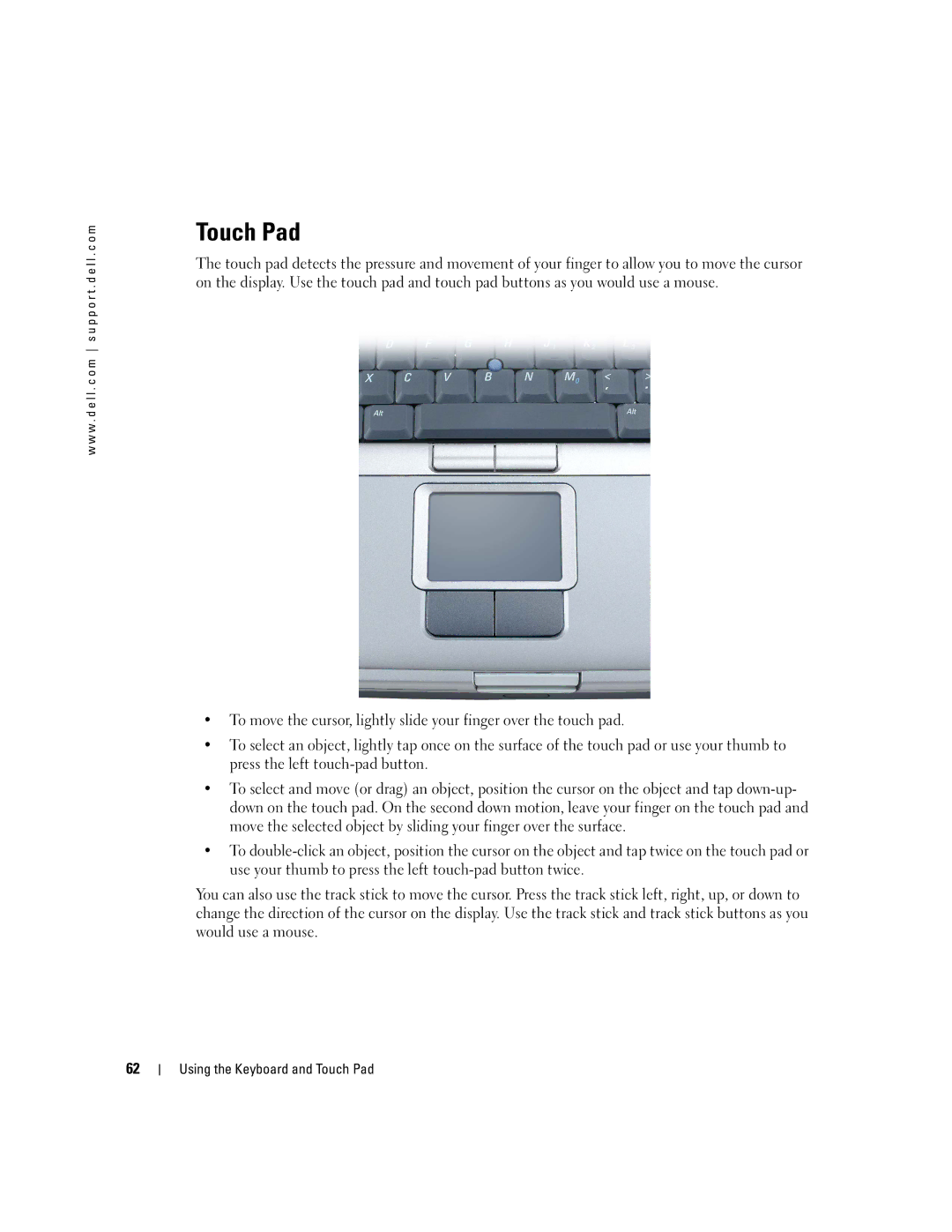 Dell PP09L owner manual Touch Pad 