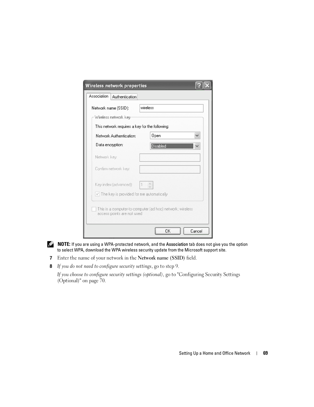 Dell PP09L owner manual Setting Up a Home and Office Network 