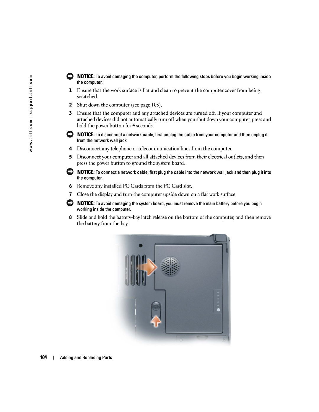 Dell PP09L owner manual Shut down the computer see page 