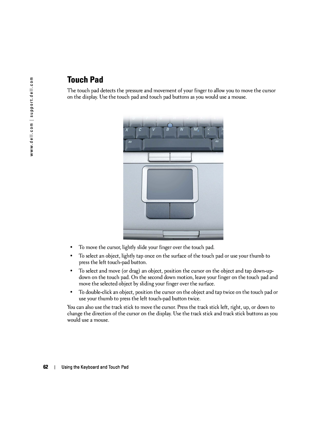 Dell PP09L owner manual Touch Pad 