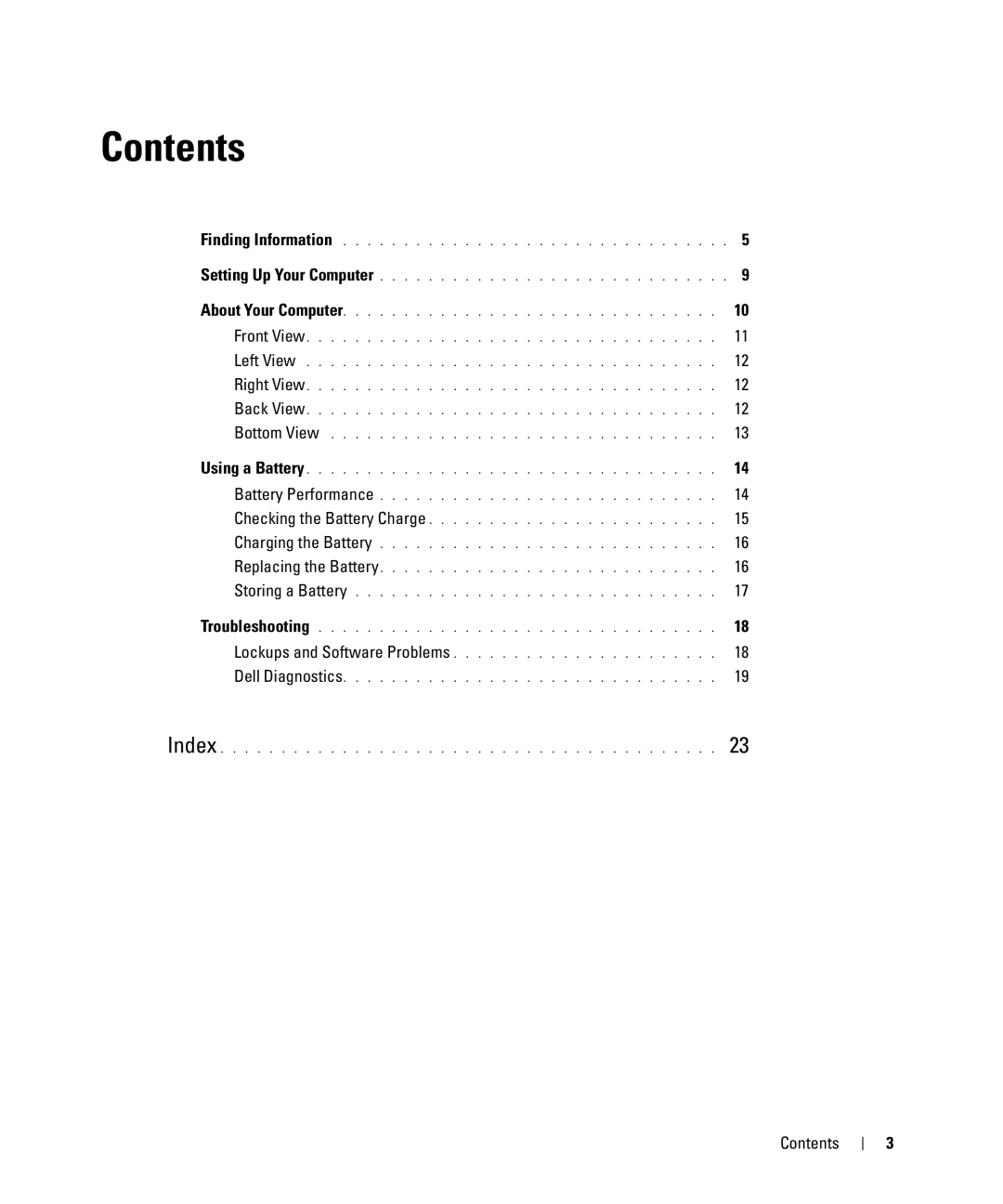 Dell JG941, PP09S manual Contents 