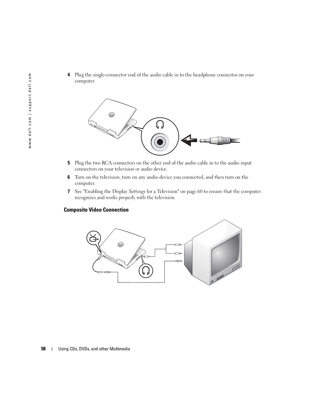 Dell PP10L owner manual Composite Video Connection 