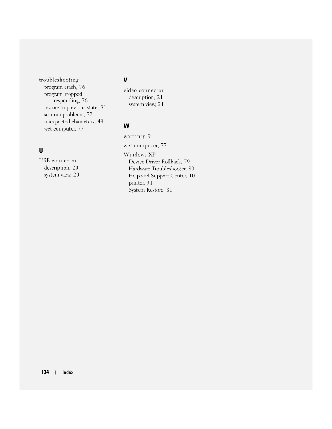 Dell PP10L owner manual 134 