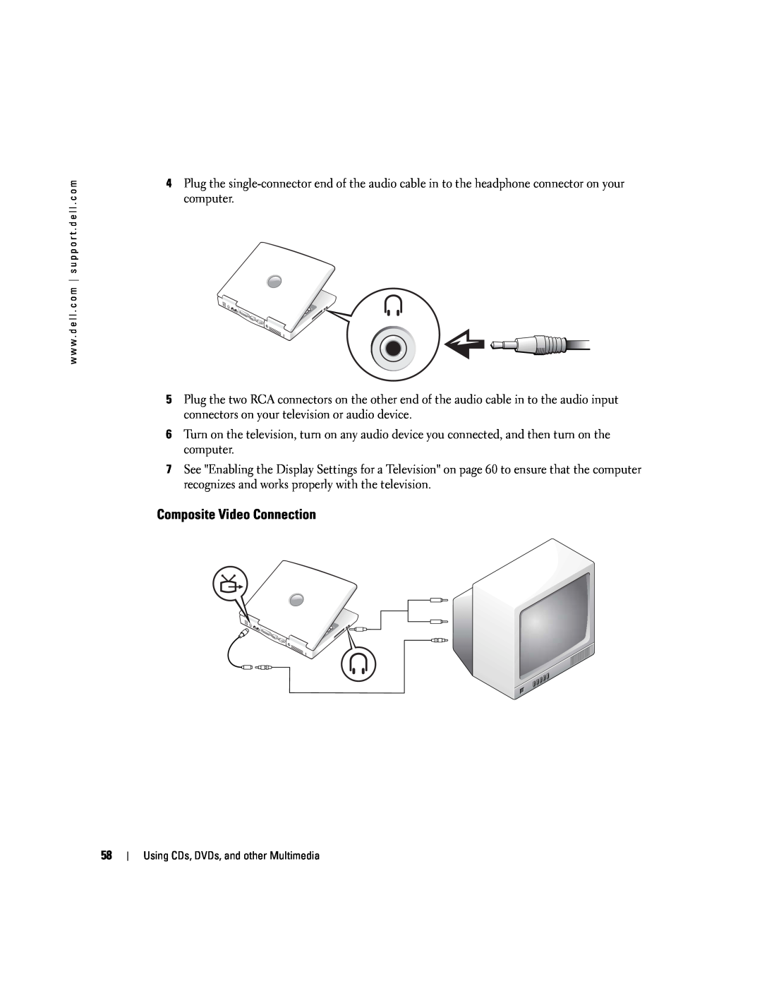 Dell PP10L owner manual Composite Video Connection 