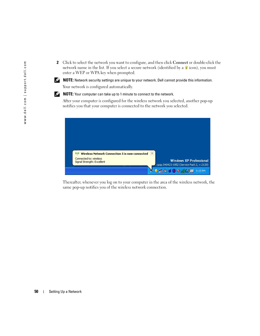 Dell PP10S owner manual Setting Up a Network 